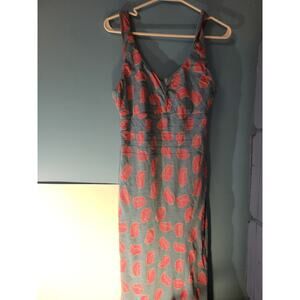 BLU Womens Pink & Blue Floral Sleeveless Dress Size M